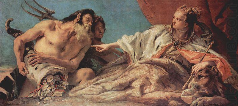Giovanni Battista Tiepolo Neptun bietet der Stadt Venedig Opfergaben china oil painting image